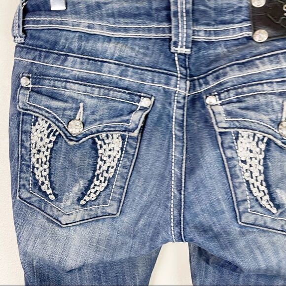 Miss Me Low Rise Bootcut Wing Denim Jeans 28 - Picture 10 of 10